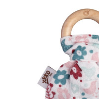 Gryzak bambusowy XKKO BMB Liść - Flowers&Birds Girls 6x1szt. (Hurt. opak.)
