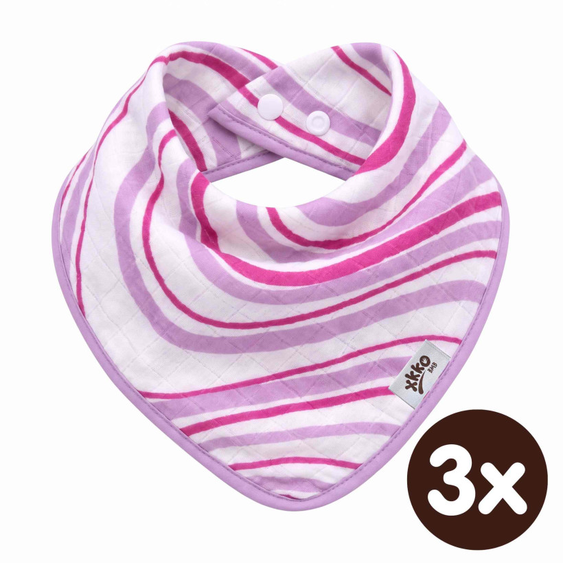 Bandanka bambusowa XKKO BMB - Lilac Waves 3x1szt. (Hurtowe opak.)