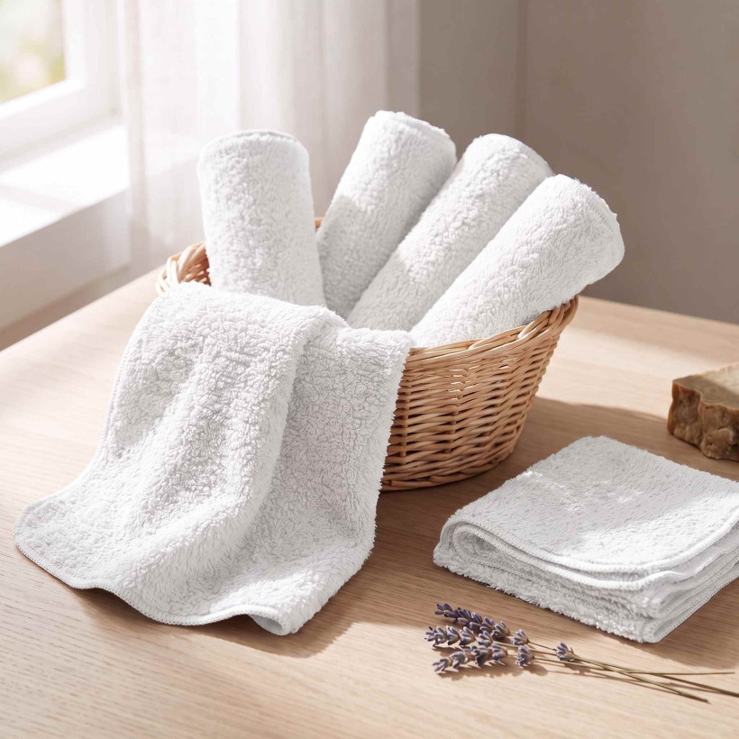 Frotte serwetki XKKO Organic 21x21- Białe