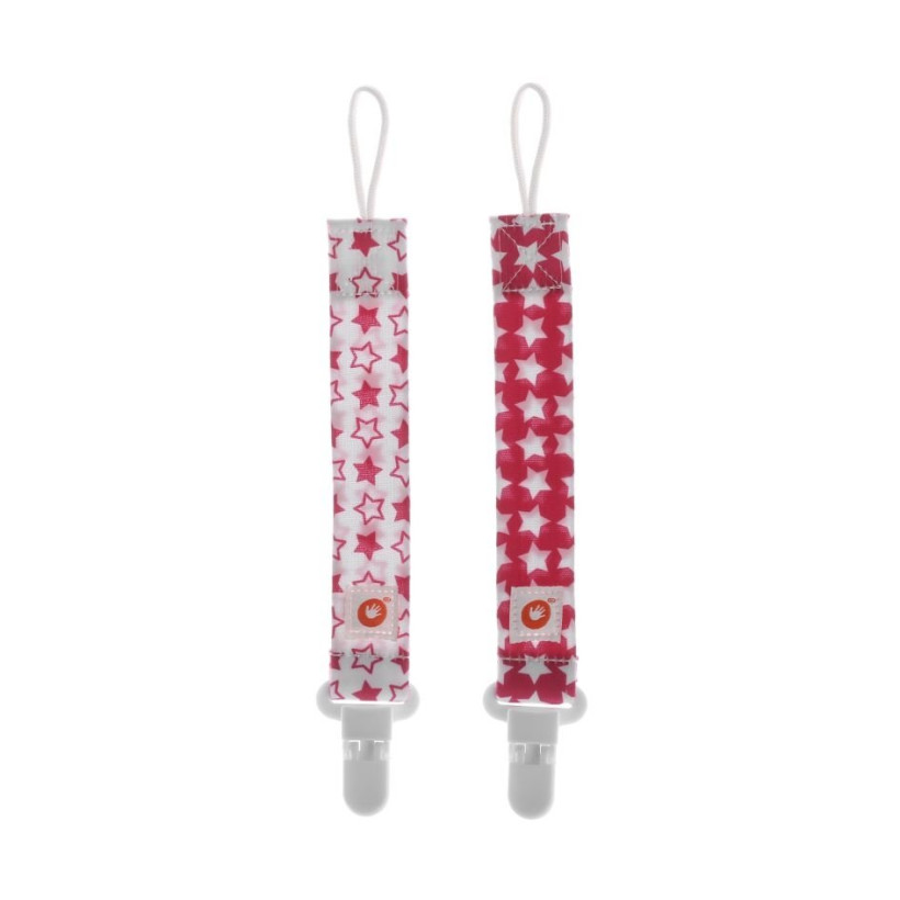 XKKO Zawieszka do smoczka 2szt. - Little Stars Magenta MIX 5x2Szt. (Hurt.opak.)