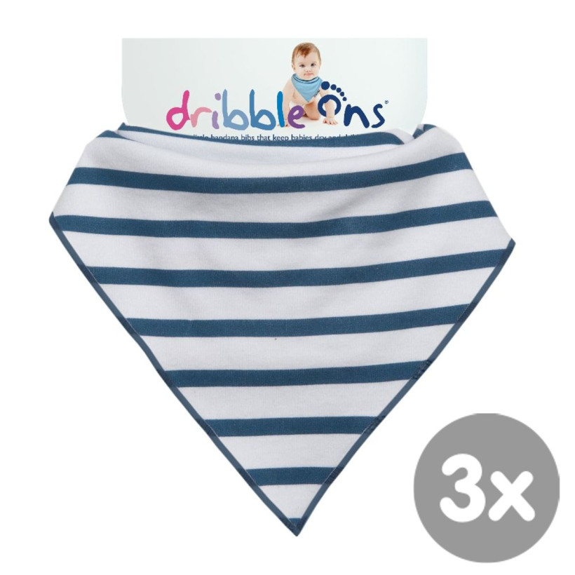Dribble Ons Designer - Nautical Stripes 3x1szt. (Hurtowe opak.)
