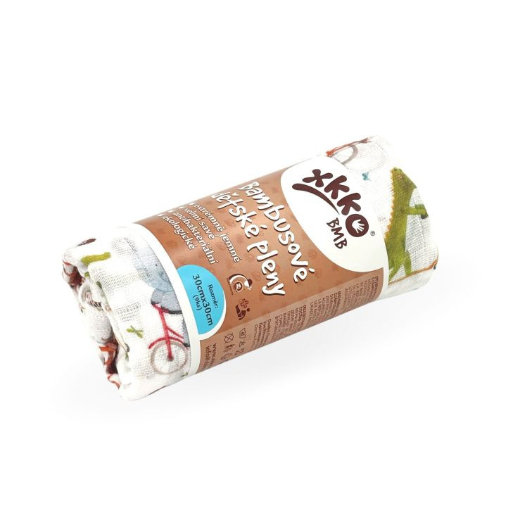 Bambusowe pieluchy XKKO BMB 30x30 Digi - ZOO on the Road MIX