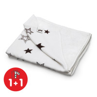 Kocyk bambusowy XKKO BMB 130x70 - Natural Brown Stars 5x1szt. (Hurtowe opak.)