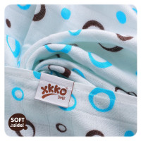 Pielucha bambusowa XKKO BMB 90x100 - Cyan Bubbles