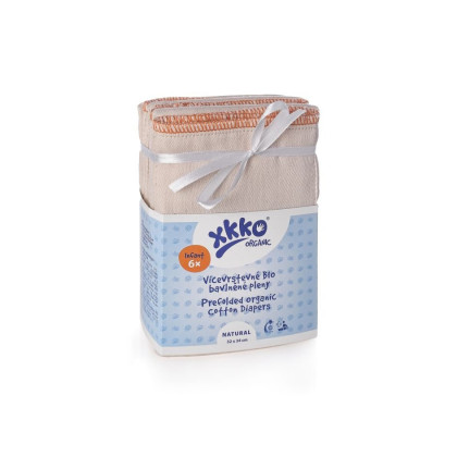 Prefoldy z bawełny organicznej XKKO Organic (4/8/4) - Infant Natural