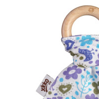 Gryzak bambusowy XKKO BMB Liść - Flowers&Birds Boys 6x1szt. (Hurt. opak.)