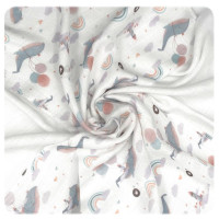 Bambusowe pieluchy XKKO BMB 30x30 Digi - Sky Whale MIX