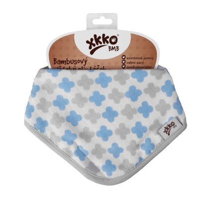 Bandanka bambusowa XKKO BMB - Scandinavian Baby Blue Cross