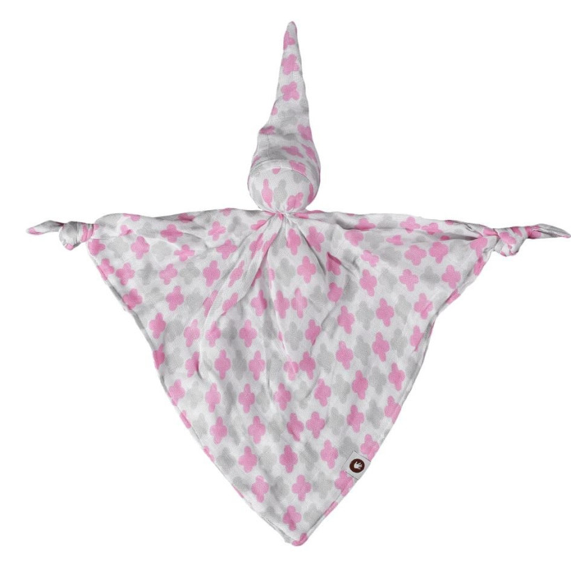 Przytulanka bambusowa XKKO BMB - Baby Pink Cross