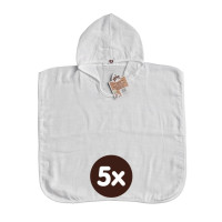 Ponczo bambusowe XKKO BMB - White 5x1szt. (Hurt. opak.)
