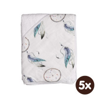 Bambusowy ręcznik z  kapturem XKKO BMB 90x90 - Dream Catcher 5x1szt. (Hurtowe opak.)