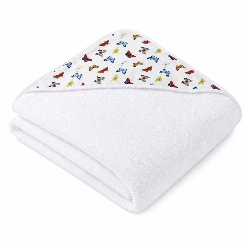 Bambusowy ręcznik z kapturem XKKO BMB 90x90 - Butterflies 5x1szt. (Hurtowe opak.)