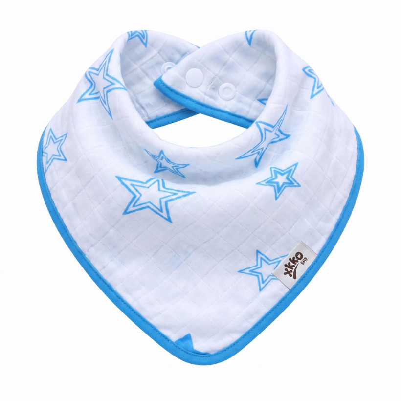 Bandanka bambusowa XKKO BMB - Cyan Stars 3x1szt. (Hurtowe opak.)