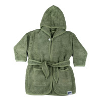 Szlafrok z bawełny organicznej XKKO Organic - Granite Green 12-24m 5x1szt. (Hurtowe opak.)