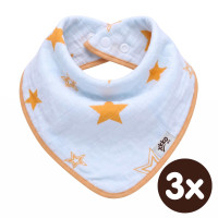 Bandanka bambusowa XKKO BMB - Orange Stars 3x1szt. (Hurtowe opak.)