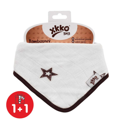 Bandanka bambusowa XKKO BMB - Natural Brown Stars 