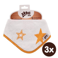 Bandanka bambusowa XKKO BMB - Orange Stars 3x1szt. (Hurtowe opak.)