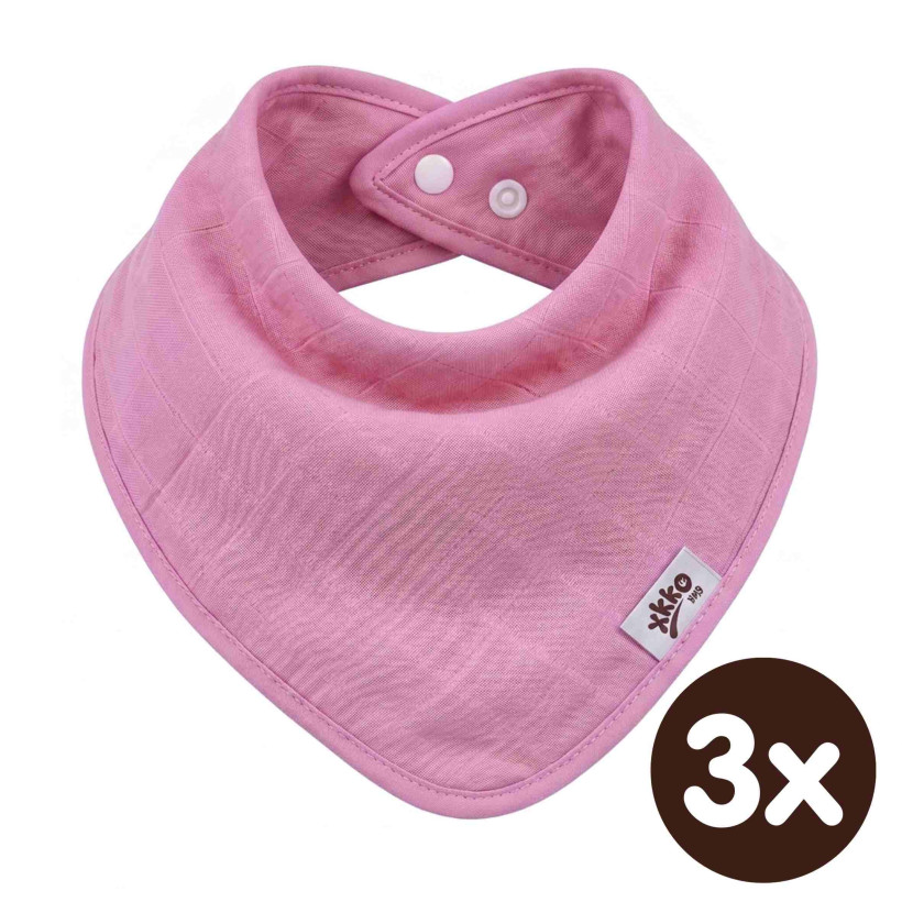 Bandanka bambusowa XKKO BMB - Baby Pink 3x1szt. (Hurtowe opak.)