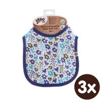 Bambusowy śliniak XKKO BMB - Flowers&Birds Boys (z PUL) 3x1szt. (Hurtowe opak.)