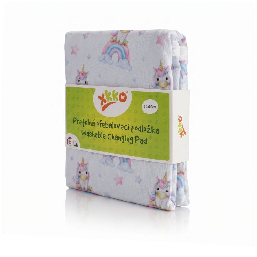Zmywalny przewijak XKKO 50x70 - Unicorns