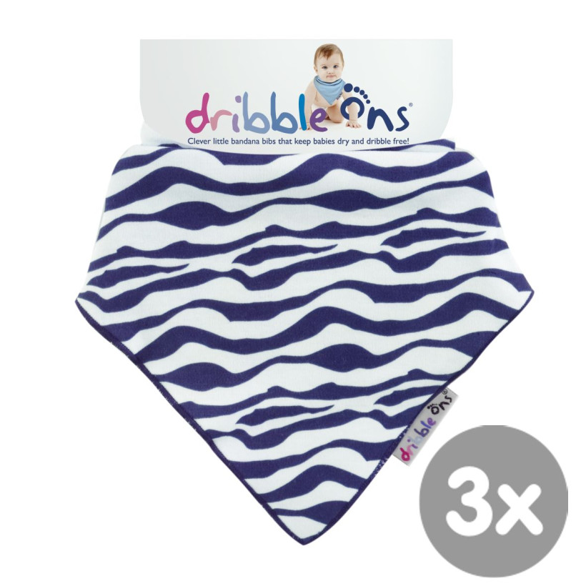 Dribble Ons Designer - Zebra 3x1szt. (Hurtowe opak.)