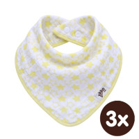 Bandanka bambusowa XKKO BMB - Little Stars Lemon 3x1szt. (Hurtowe opak.)
