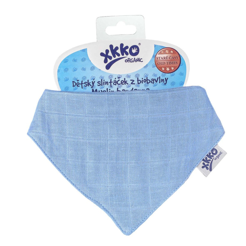 Bandanka XKKO Organic Stare Czasy - Ocean Blue 3x1szt. (Hurtowe opak.)