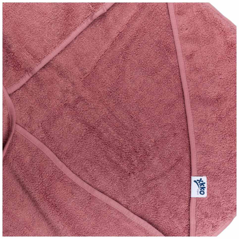 Ręcznik z kapturkiem z bawełny organicznej XKKO Organic 90x90 - Mesa Rose