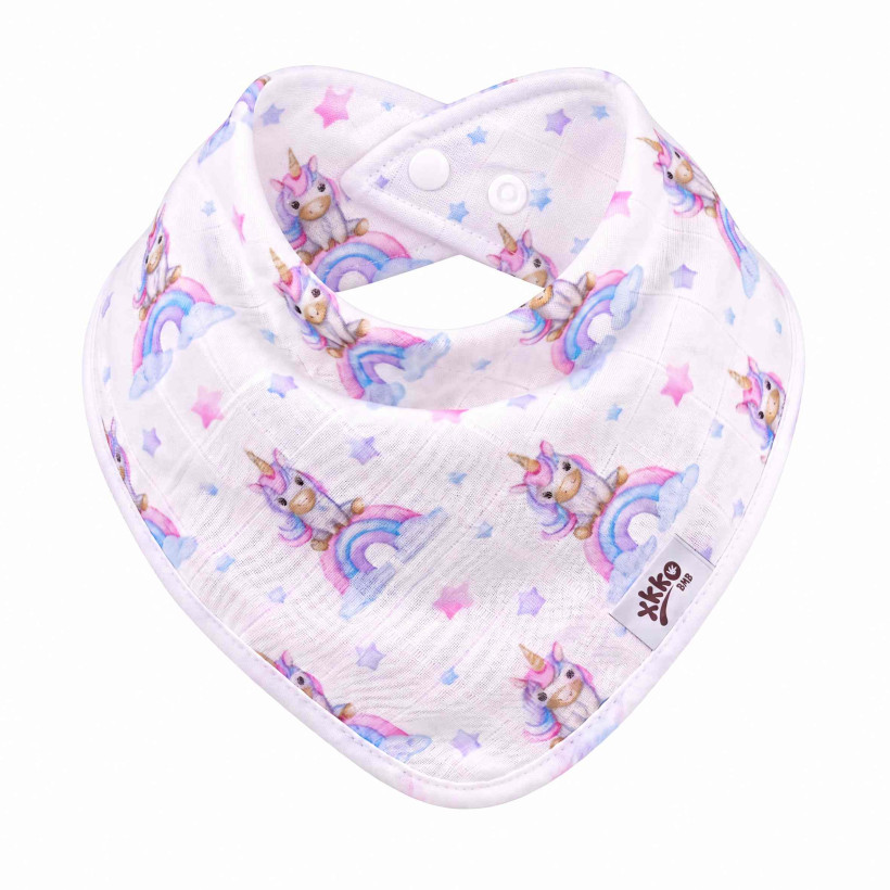 Bandanka bambusowa XKKO BMB Digi - Unicorns