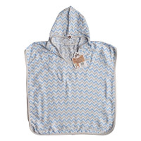 Ponczo bambusowe XKKO BMB - Chevron Baby Blue Rozmiar 1
