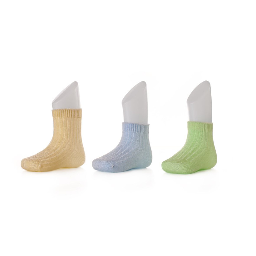 Skarpetki bambusowe XKKO BMB - Pastels For Boys 12-24m/3 pary