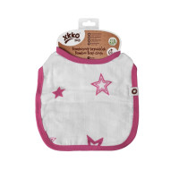 Bambusowy śliniak XKKO BMB - Magenta Stars 3x1szt. (Hurtowe opak.)