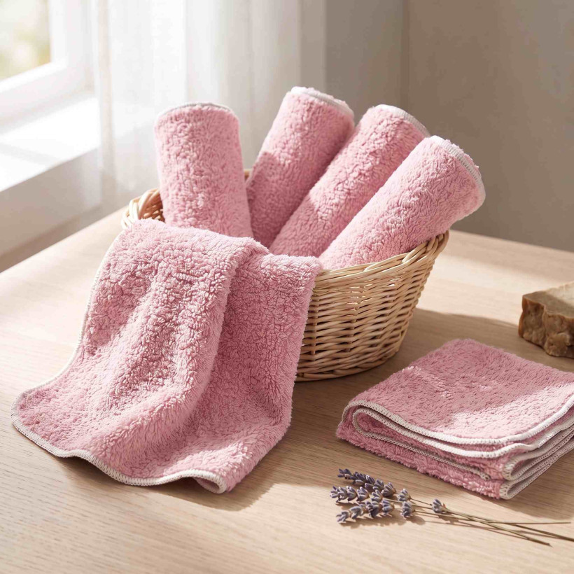 Frotte serwetki XKKO Organic 21x21 -  Baby Pink