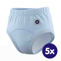 Majtki treningowe XKKO Organic - Baby Blue 5x1Szt. (Hurtowe opak.)