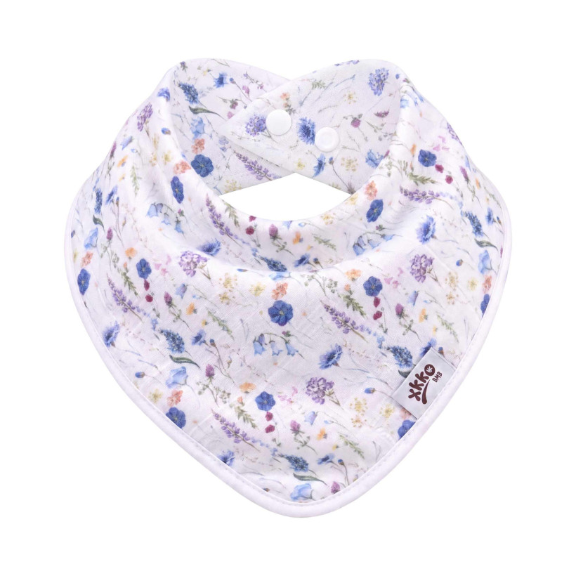 Bandanka bambusowa XKKO BMB Digi - Blue Wildflowers