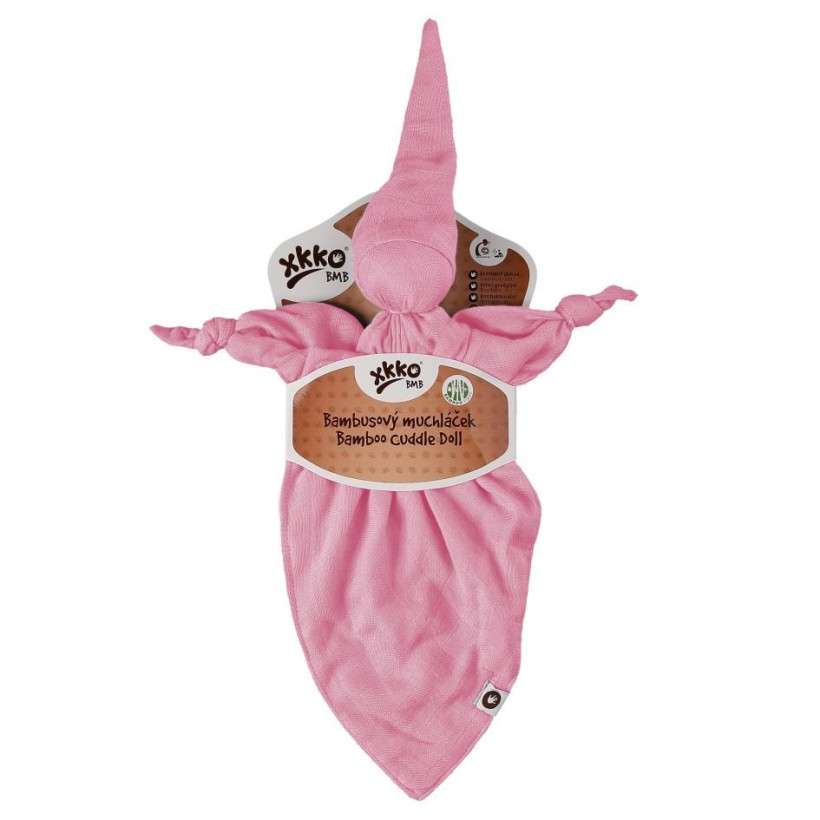 Przytulanka bambusowa XKKO BMB - Baby Pink 5x1szt. (Hurtowe opak.)