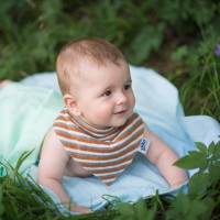 Bandanka XKKO Organic Stare Czasy - Brown Stripes