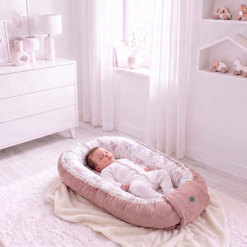 Dwustronne gniazdko dla niemowląt XKKO LUX - Unicorns