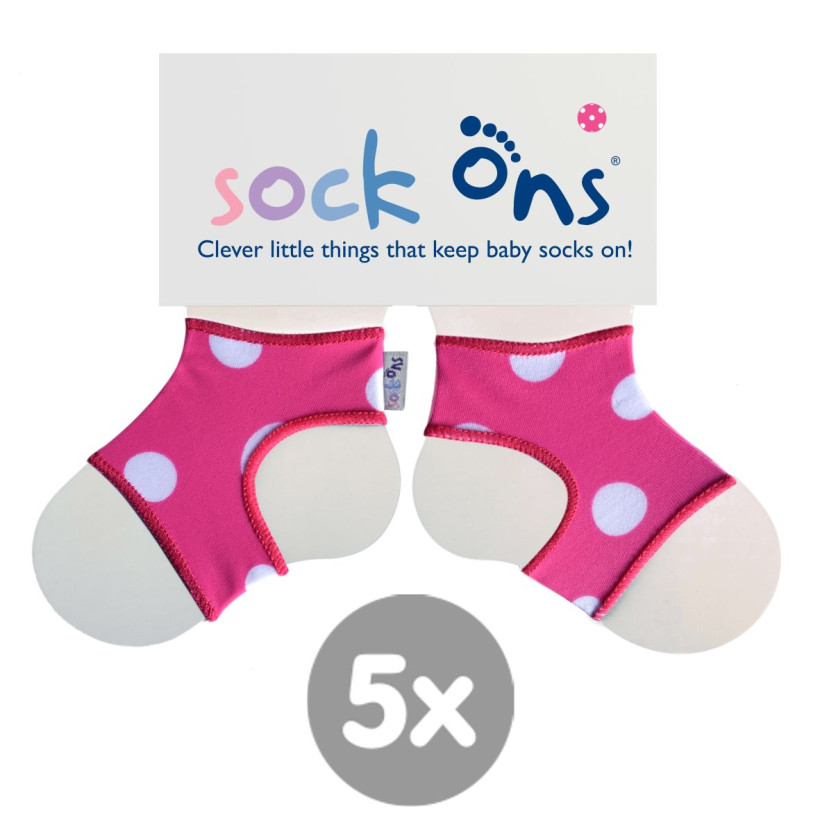 Sock Ons Designer - Pink Spots 5x1para (Hurtowe opak.)