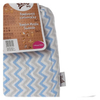 Bambusowa muślinowa pielucha XKKO BMB 120x120 - Scandinavian Baby Blue Chevron