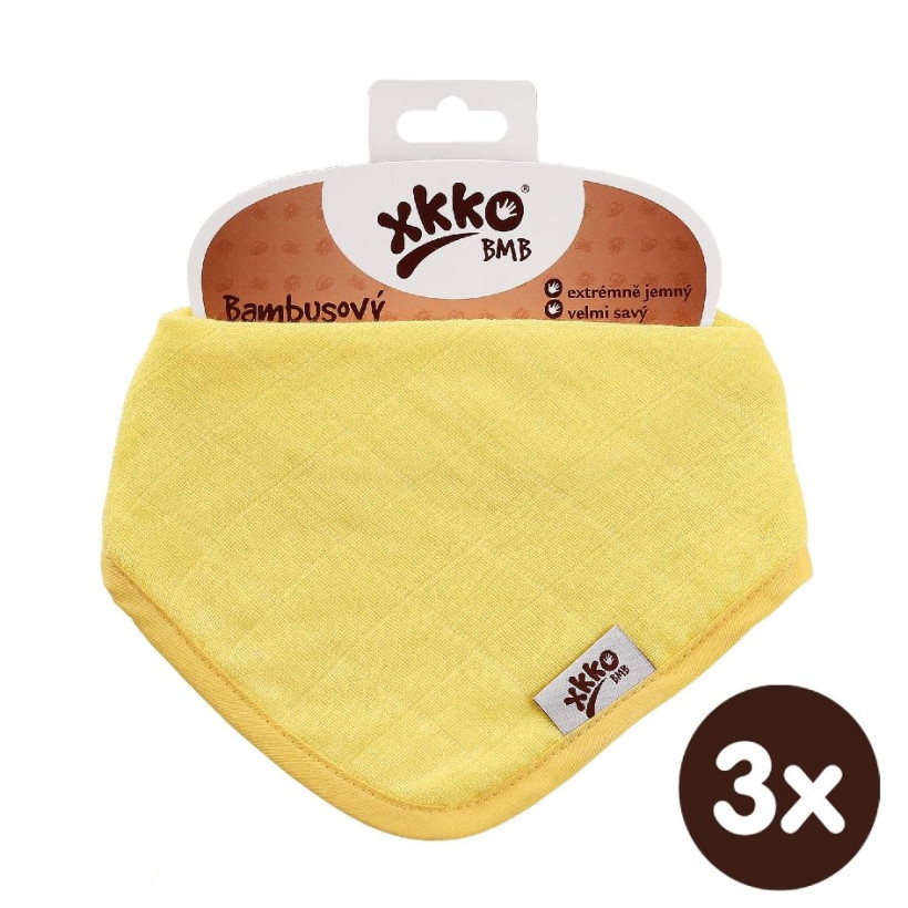 Bandanka bambusowa XKKO BMB - Lemon 3x1szt. (Hurtowe opak.)