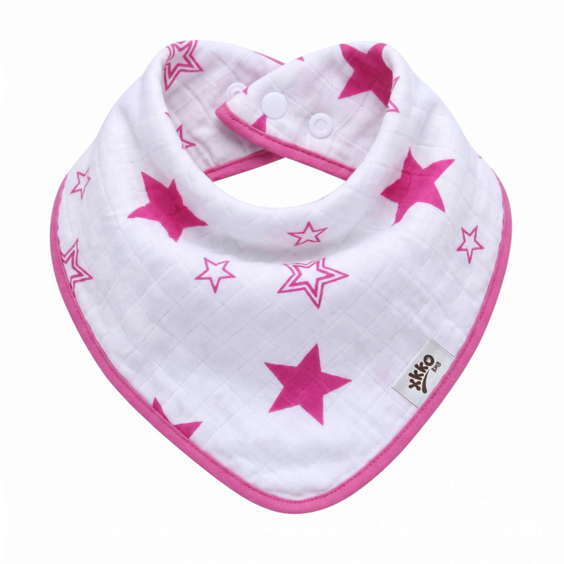Bandanka bambusowa XKKO BMB - Magenta Stars 3x1szt. (Hurtowe opak.)