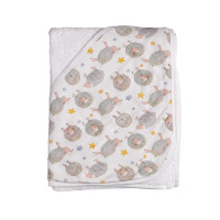 Bambusowy ręcznik z  kapturem XKKO BMB 90x90 - Dreamy Sheeps 5x1szt. (Hurtowe opak.)