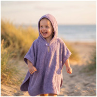 Ponczo kąpielowe z bawełny organicznej XKKO Organic - Lavender Aura