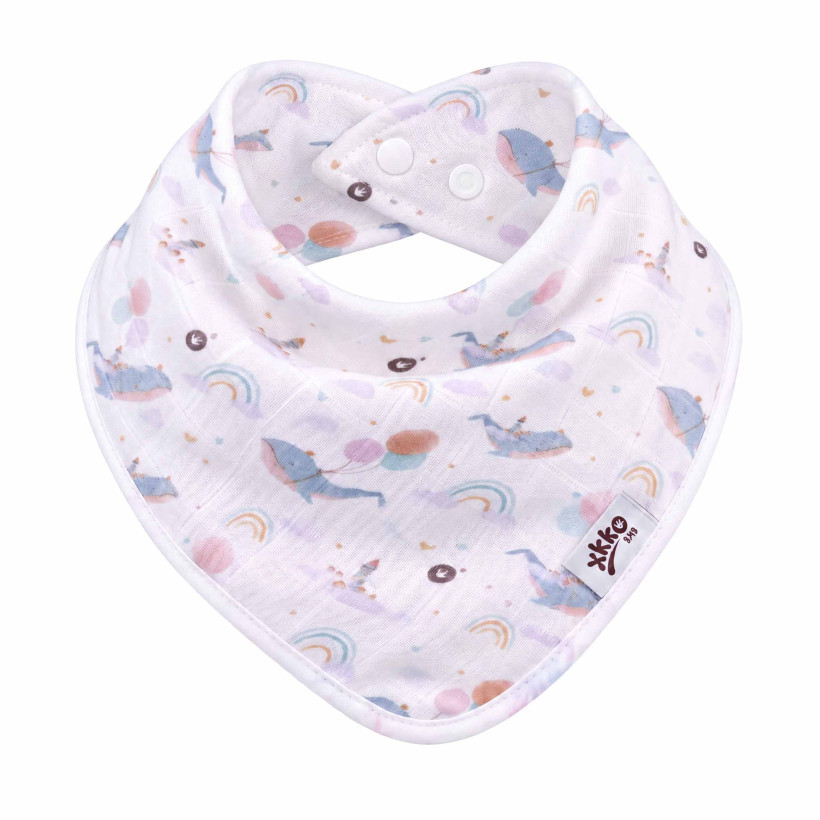 Bandanka bambusowa XKKO BMB Digi - Sky Whale