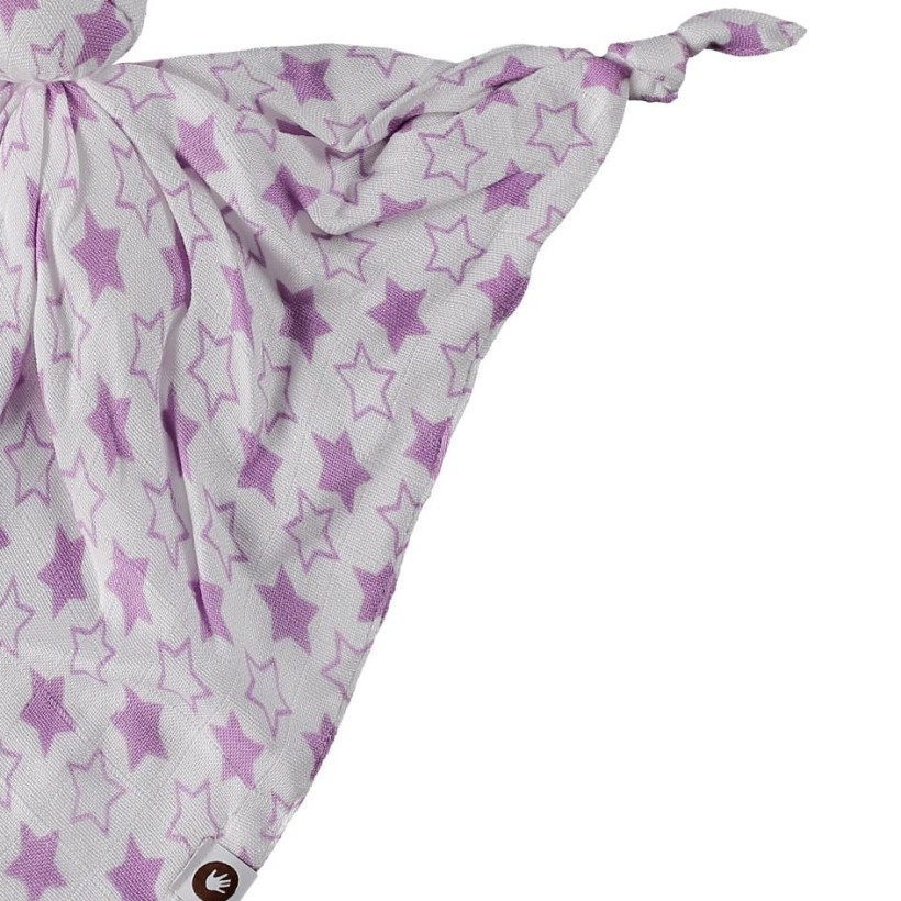 Przytulanka bambusowa XKKO BMB - Little Stars Lilac 5x1szt. (Hurtowe opak.)