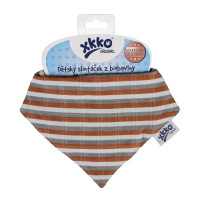 Bandanka XKKO Organic Stare Czasy - Brown Stripes