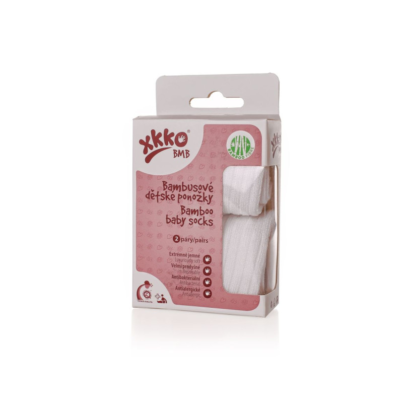 Skarpetki bambusowe XKKO BMB - Pastels White