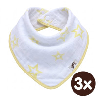 Bandanka bambusowa XKKO BMB - Lemon Stars 3x1szt. (Hurtowe opak.)