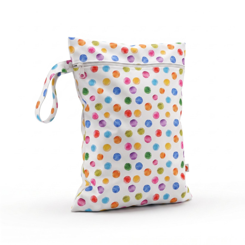 Wodoodporny woreczek XKKO Rozmiar M - Watercolour Polka Dots